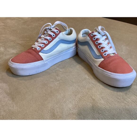 Vans Shoes - VANS Old Skool Platform Womens Pastel Color Block Shoes, SIze Women's 6